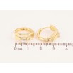 Серьги Xuping цвет Позолота 14K колечки "Узор с кристаллами" фото №2 Серьги Xuping цвет Позолота 14K колечки "Узор с кристаллами" фото №2