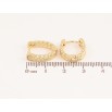 Серьги Xuping цвет Позолота 14K колечки "Узор с кристаллами" фото №2 Серьги Xuping цвет Позолота 14K колечки "Узор с кристаллами" фото №2
