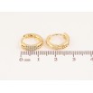 Сережки Xuping колір Позолота 14K колечка "Візерунок з кристалами" фото №2