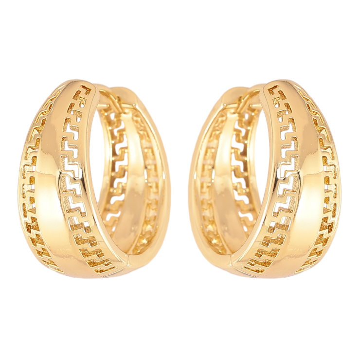 Сережки Xuping колір Позолота 14K колечка "Декоративний візерунок" фото №17