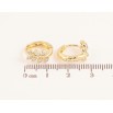 Серьги Xuping цвет Позолота 14K колечки "Веточки с кристаллами" фото №2