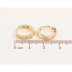 Серьги Xuping цвет Позолота 14K колечки "Узор звездочки с кристаллами" фото №2
