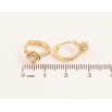 Серьги Xuping цвет Позолота 14K колечки "Цветочки с кристаллами" фото №2