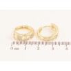 Сережки Xuping колір Позолота 14K колечка "Візерунок з кристалами" фото №2