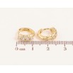 Сережки Xuping колір Позолота 14K колечка "Доріжки кристалів" фото №2 Сережки Xuping колір Позолота 14K колечка "Доріжки кристалів" фото №2
