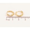 Сережки Xuping колір Позолота 14K колечка "Візерунок з кристалами" фото №2