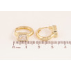 Серьги Xuping цвет Позолота 14K колечки "Узор с кристаллом" фото №2