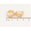 Серьги Xuping цвет Позолота 14K колечки "Декоративный узор" фото №2