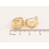 Сережки Xuping колір Позолота 14K колечка "Хрестики з кристалами" фото №2 Сережки Xuping колір Позолота 14K колечка "Хрестики з кристалами" фото №2