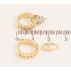 Сережки Xuping колір Позолота 14K підвіски на колечках "Кристальні серця" 2 в 1 фото №2 Сережки Xuping колір Позолота 14K підвіски на колечках "Кристальні серця" 2 в 1 фото №2