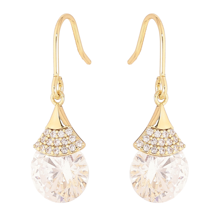 Серьги Xuping цвет Позолота 14K французский замок "Кристальные подвески" фото №20