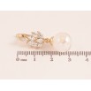 Сережки Xuping колір Позолота 14K  англійський замок "Перлинні підвіски" фото №2