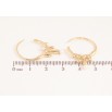 Серьги Xuping цвет Позолота 14K французский замок "Узор с жемчужинами" фото №2