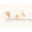 Серьги Xuping цвет Позолота 14K пусеты "Жемчужины с бабочками" фото №2