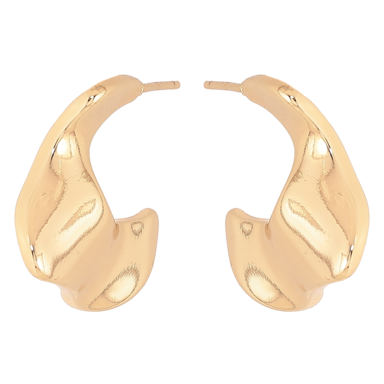 Сережки Xuping колір Позолота 14K пусети "Декоративні дуги" фото №1 Сережки Xuping колір Позолота 14K пусети "Декоративні дуги" фото №1