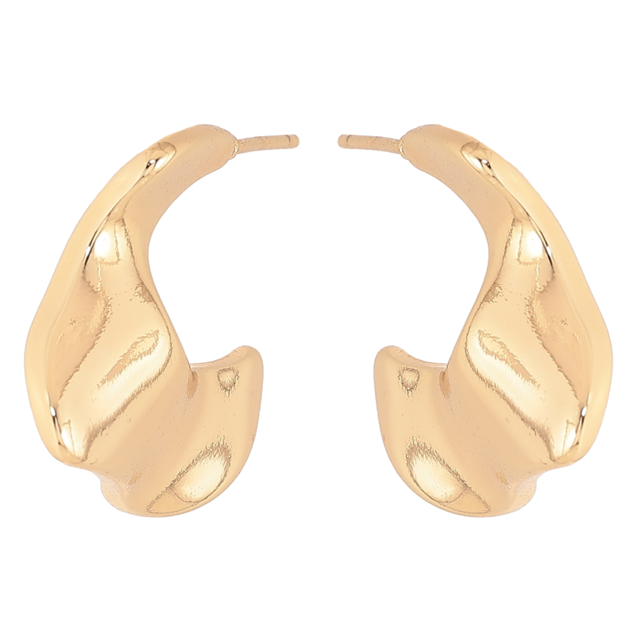 Сережки Xuping колір Позолота 14K пусети "Декоративні дуги" фото №1 Сережки Xuping колір Позолота 14K пусети "Декоративні дуги" фото №1