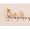 Сережки Xuping колір Позолота 14K пусети "Кільця з кристалами" фото №2 Сережки Xuping колір Позолота 14K пусети "Кільця з кристалами" фото №2