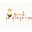 Сережки Xuping TTM Stainless Steel колір 14K пусети "Метелики" фото №2