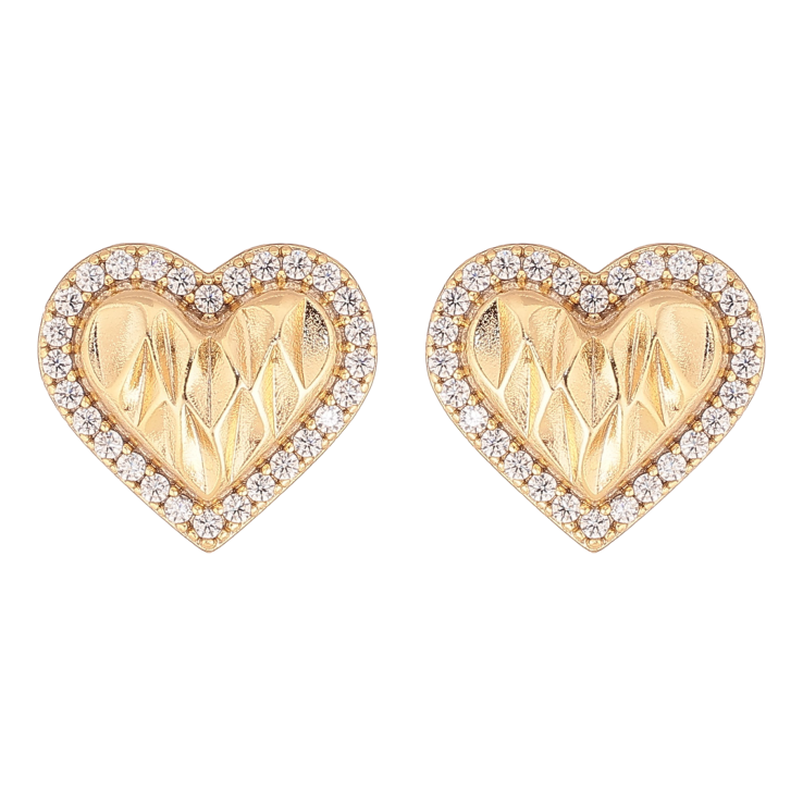 Сережки Xuping колір Позолота 14K пусети "Сердечка" фото №24