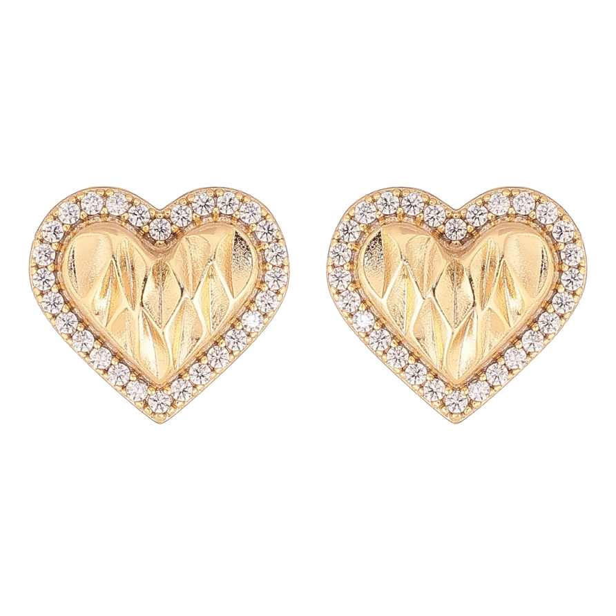 Сережки Xuping колір Позолота 14K пусети "Сердечка" фото №1 Сережки Xuping колір Позолота 14K пусети "Сердечка" фото №1