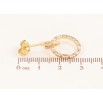 Серьги Xuping цвет Позолота 14K пусеты "Кристальные кольца" фото №2