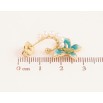 Серьги Xuping цвет Позолота 14K пусеты "Бабочки" фото №2