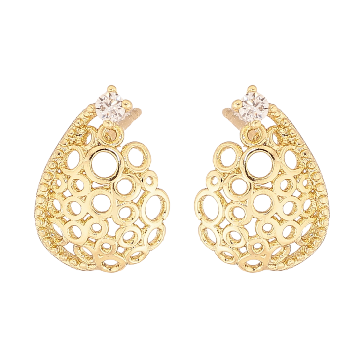Сережки Xuping колір Позолота 14K пусети "Різний візерунок з кристалами" фото №16 Сережки Xuping колір Позолота 14K пусети "Різний візерунок з кристалами" фото №16