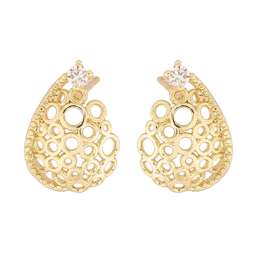 Сережки Xuping колір Позолота 14K пусети "Різний візерунок з кристалами" фото №1 Сережки Xuping колір Позолота 14K пусети "Різний візерунок з кристалами" фото №1