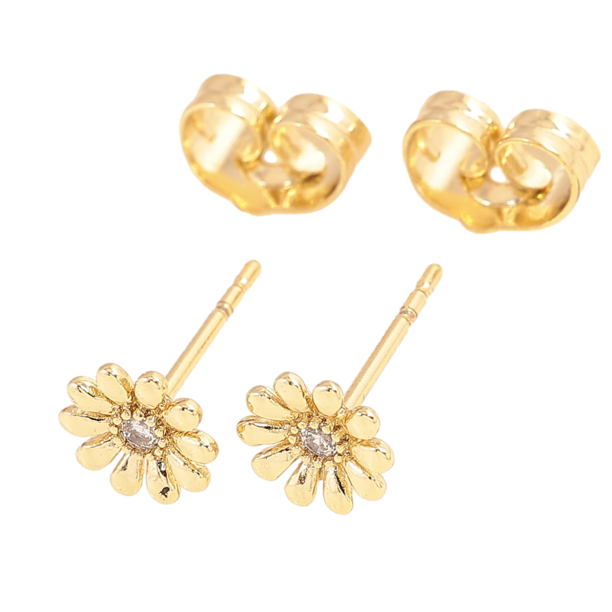 Серьги Xuping цвет Позолота 14K пусеты "Цветочки" фото №1 Серьги Xuping цвет Позолота 14K пусеты "Цветочки" фото №1