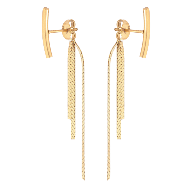Серьги Xuping цвет Позолота 14K пусеты-джекеты "Декоративные подвески" фото №3 Серьги Xuping цвет Позолота 14K пусеты-джекеты "Декоративные подвески" фото №3