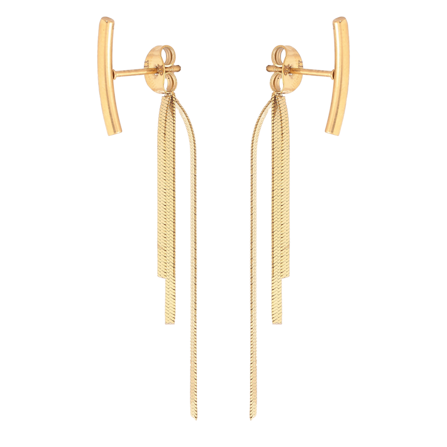 Серьги Xuping цвет Позолота 14K пусеты-джекеты "Декоративные подвески" фото №1 Серьги Xuping цвет Позолота 14K пусеты-джекеты "Декоративные подвески" фото №1