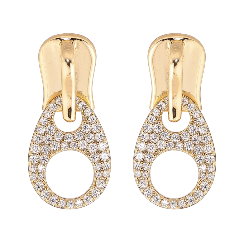 Сережки Xuping колір Позолота 14K пусети "Замочки" фото №1 Сережки Xuping колір Позолота 14K пусети "Замочки" фото №1