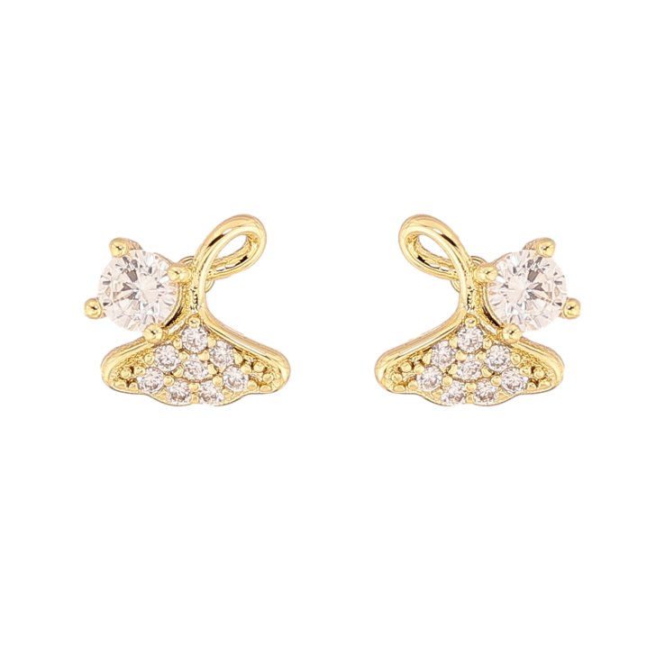 Сережки Xuping колір Позолота 14K пусети "Листочки з кристалами" фото №21 Сережки Xuping колір Позолота 14K пусети "Листочки з кристалами" фото №21