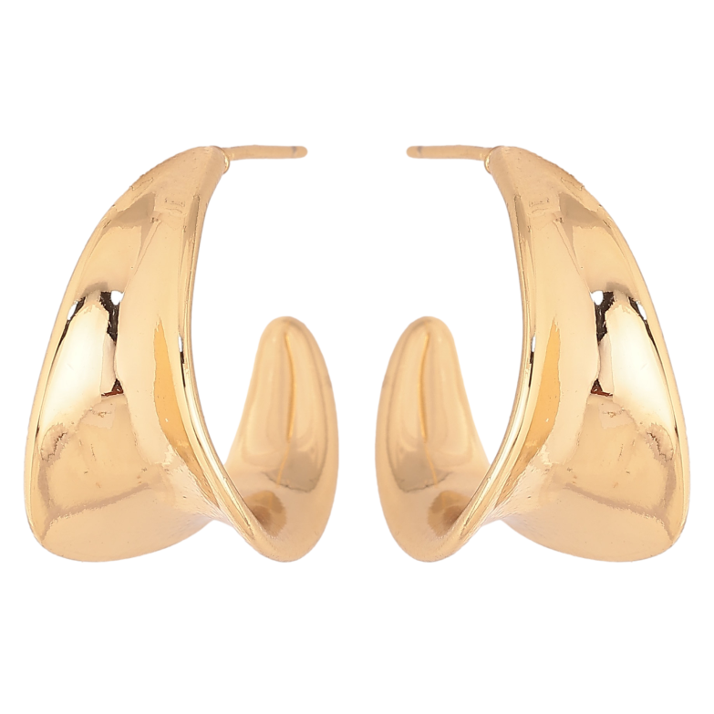 Сережки Xuping колір Позолота 14K пусети "Декоративні дуги" фото №1 Сережки Xuping колір Позолота 14K пусети "Декоративні дуги" фото №1