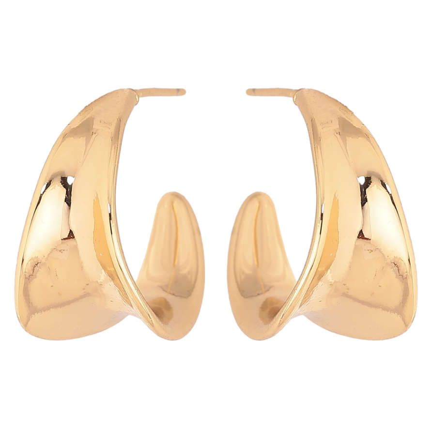 Сережки Xuping колір Позолота 14K пусети "Декоративні дуги" фото №1 Сережки Xuping колір Позолота 14K пусети "Декоративні дуги" фото №1