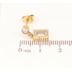 Сережки Xuping TTM Stainless Steel колір 14K пусети "Кристальні підвіски" фото №2