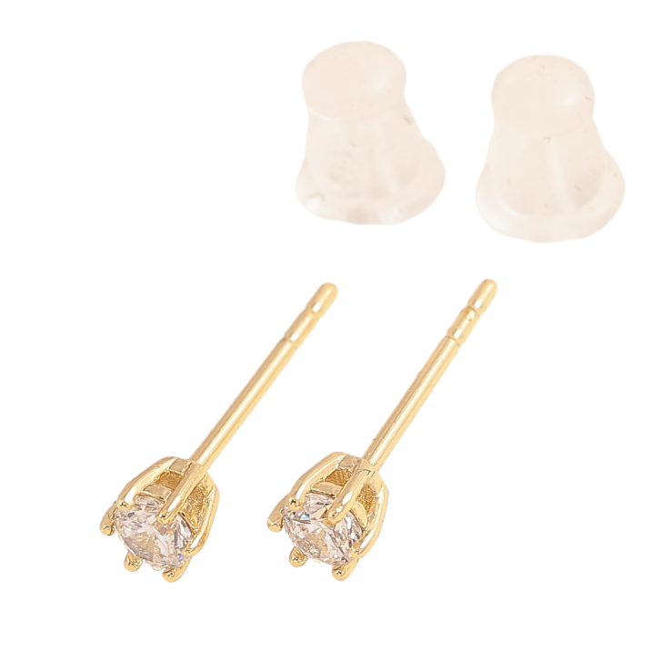 Сережки Xuping колір Позолота 14K пусети "Кристали в 6-ти крапановій оправі" ø 3мм фото №17 Сережки Xuping колір Позолота 14K пусети "Кристали в 6-ти крапановій оправі" ø 3мм фото №17