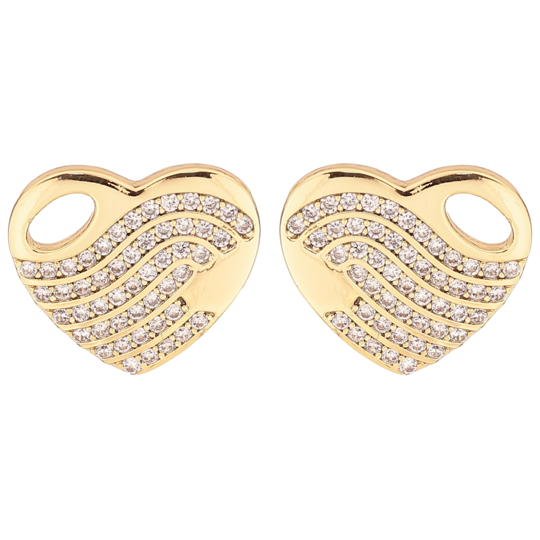 Сережки Xuping колір Позолота 14K пусети "Сердечка" фото №3 Сережки Xuping колір Позолота 14K пусети "Сердечка" фото №3