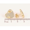 Серьги Xuping цвет Позолота 14K пусеты "Сердечки" фото №2 Серьги Xuping цвет Позолота 14K пусеты "Сердечки" фото №2