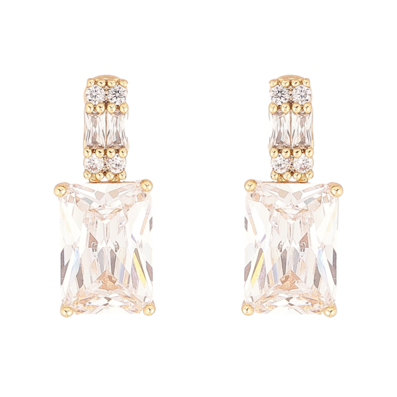 Серьги Xuping цвет Позолота 14K пусеты "Узор с кристаллами" фото №2 Серьги Xuping цвет Позолота 14K пусеты "Узор с кристаллами" фото №2