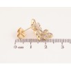 Сережки Xuping колір Позолота 14K пусети "Кристальні квіточки" фото №2