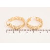 Сережки Xuping колір Позолота 14K замок-шпилька "Кільця з вензельним візерунком" ø 2.5см фото №2 Сережки Xuping колір Позолота 14K замок-шпилька "Кільця з вензельним візерунком" ø 2.5см фото №2