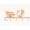 Серьги Xuping цвет Позолота 18K + Родий английский замок "Узор с кристаллами" фото №2
