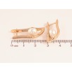 Серьги Xuping цвет Позолота 18K английский замок "Скобы с кристаллами и жемчужинами" фото №2