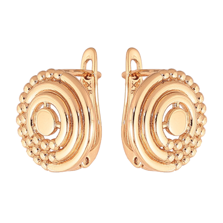 Сережки Xuping колір Позолота 18K англійський замок "Декоративний візерунок" фото №25 Сережки Xuping колір Позолота 18K англійський замок "Декоративний візерунок" фото №25