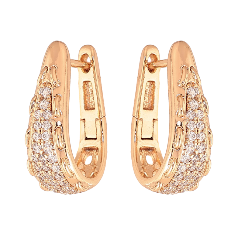 Сережки Xuping колір Позолота 18К англійський замок "Інкрустація кристалами" фото №1 Сережки Xuping колір Позолота 18К англійський замок "Інкрустація кристалами" фото №1