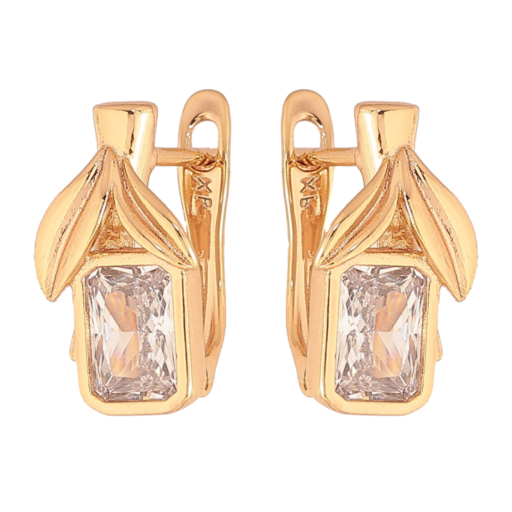 Сережки Xuping колір Позолота 18К англійський замок "Кристальні ягідки" фото №11 Сережки Xuping колір Позолота 18К англійський замок "Кристальні ягідки" фото №11