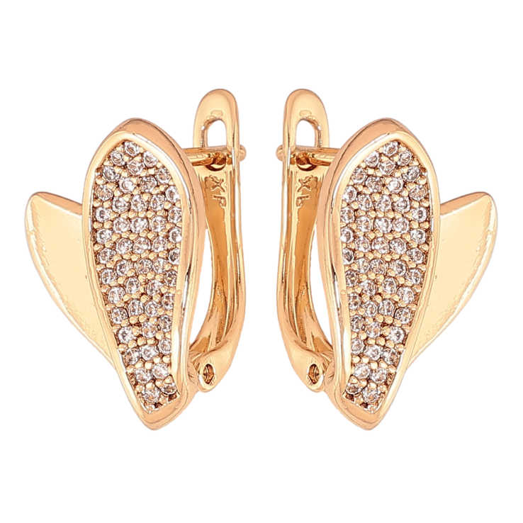 Серьги Xuping цвет Позолота 18К английский замок "Инкрустация кристаллами" фото №24 Серьги Xuping цвет Позолота 18К английский замок "Инкрустация кристаллами" фото №24