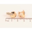 Серьги Xuping цвет Позолота 18K английский замок "Узор с кристаллами" фото №2