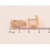Серьги Xuping цвет Позолота 18K английский замок "Узор с кристаллами" фото №2